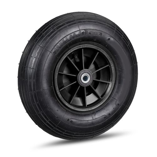 2xroue Noire De Brouette 4.00-6 Noir