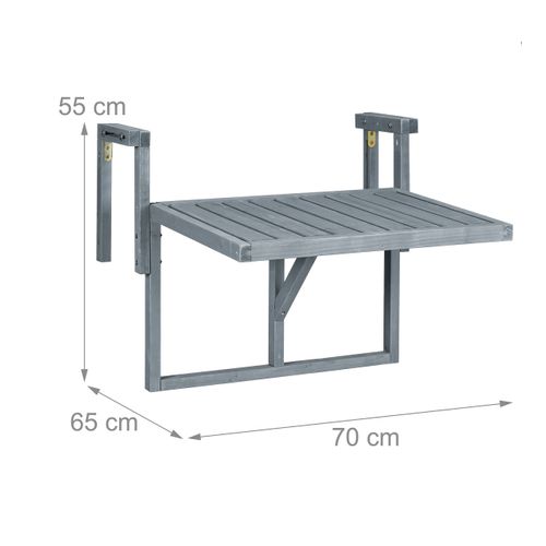 Table Repliable En Bois Grise