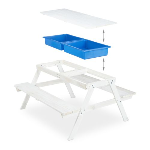 Table En Bois Pour Enfants Et Parasol