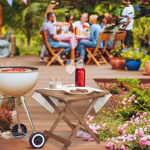 Table Pliante En Bois Marron