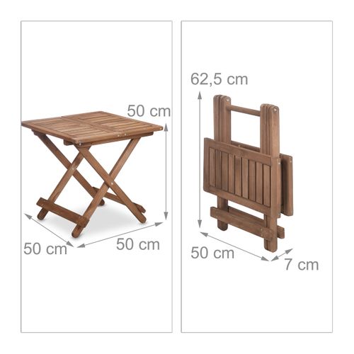 Table Pliante En Bois Marron