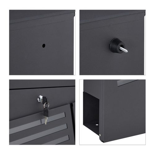 Boîte Aux Lettres Noire Porte-journaux