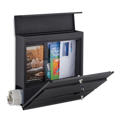 Boîte Aux Lettres Noire Porte-journaux