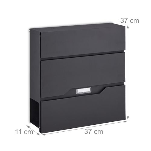 Boîte Aux Lettres Noire Porte-journaux