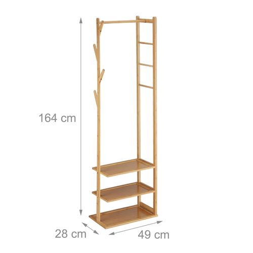 Vestiaire Bambou Avec 3 Étagères