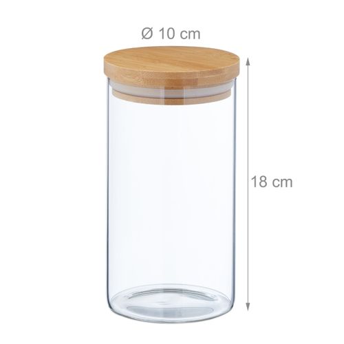 Lot De 4 Bocaux En Verre Avec Couvercle