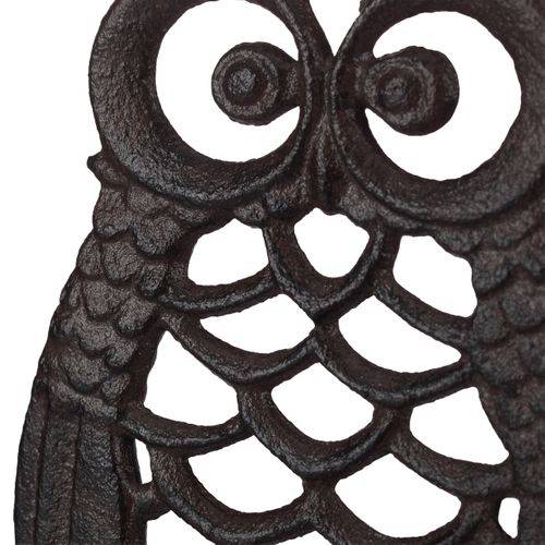 4x Cloches Fonte Chouette Murale Antique
