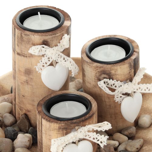 Lot Bougeoirs Avec Soucoupe Décorative