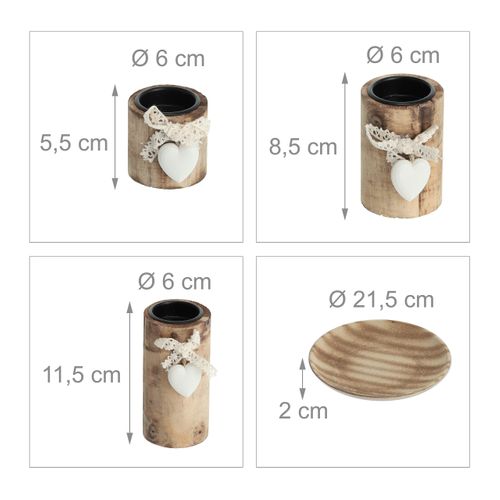 Lot Bougeoirs Avec Soucoupe Décorative