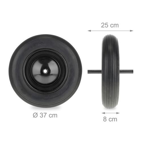Roue De Brouette 3.50-8 Avec Axe Fixe