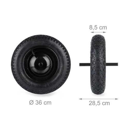Roue De Brouette 3.50-8 Avec Axe