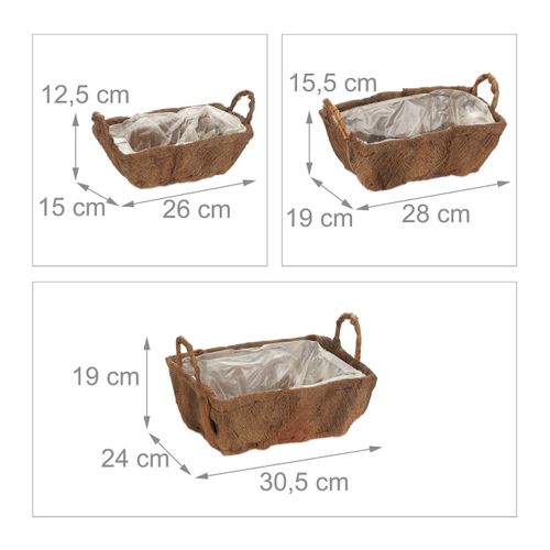 Lot De 3 Jardinières