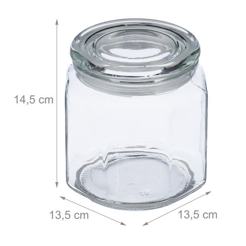 6x Bocaux En Verre De 1300 Ml