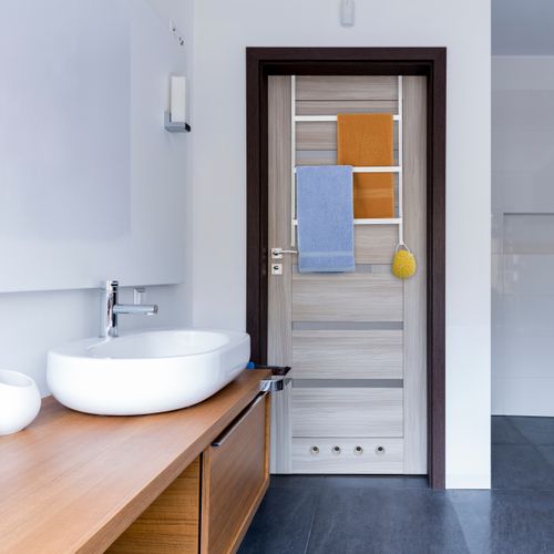 Porte-serviettes De Porte Acier Blanc