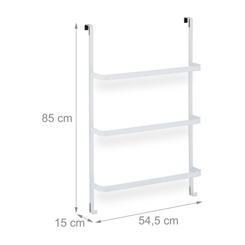 Porte-serviettes De Porte Acier Blanc