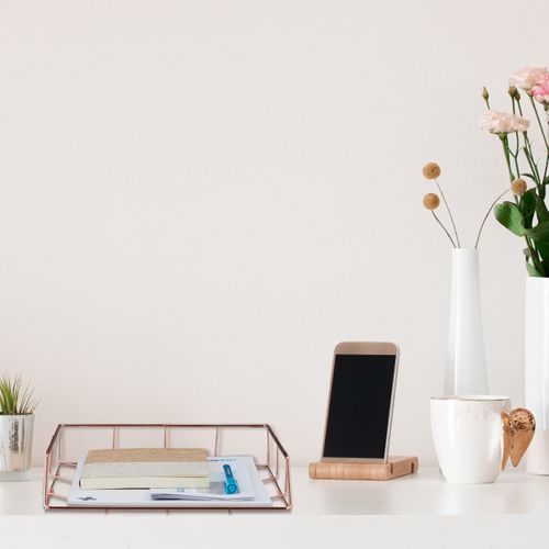 Lot De 2 Range-documents En Rose Gold