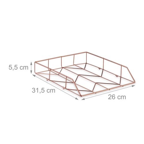 Lot De 2 Range-documents En Rose Gold