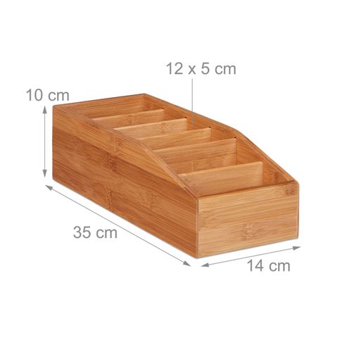 4x Boîtes De Rangement Bambou