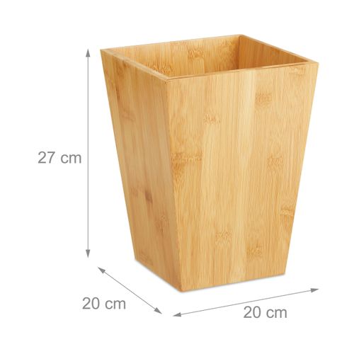 2x Corbeilles à Papiers En Bambou