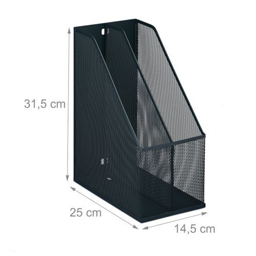 Range-revues 2 Compartiments Anthracite