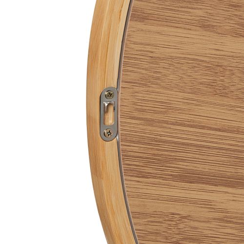 Miroir Mural Rond Avec Cadre En Bambou
