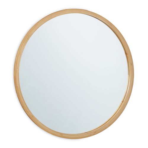 Miroir Mural Rond Avec Cadre En Bambou