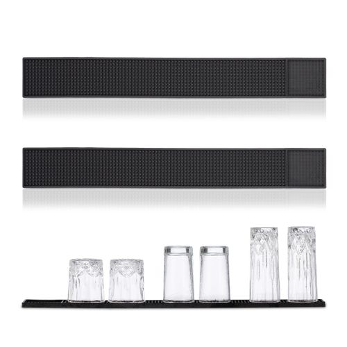 2x Égouttoirs Pour La Vaisselle Noir 60x8 cm