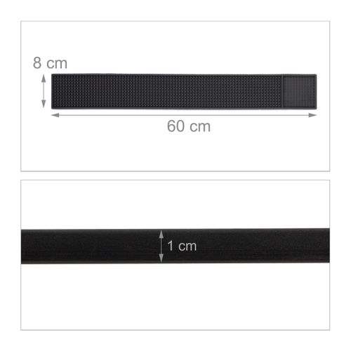 2x Égouttoirs Pour La Vaisselle Noir 60x8 cm