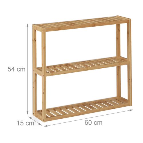 Étagère De Salle De Bain Bambou 3 Rayons
