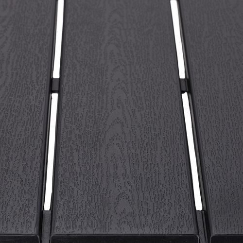 Table De Jardin Noire Aspect Bois