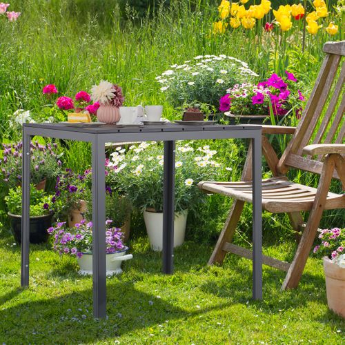 Table De Jardin Grise Aspect Bois