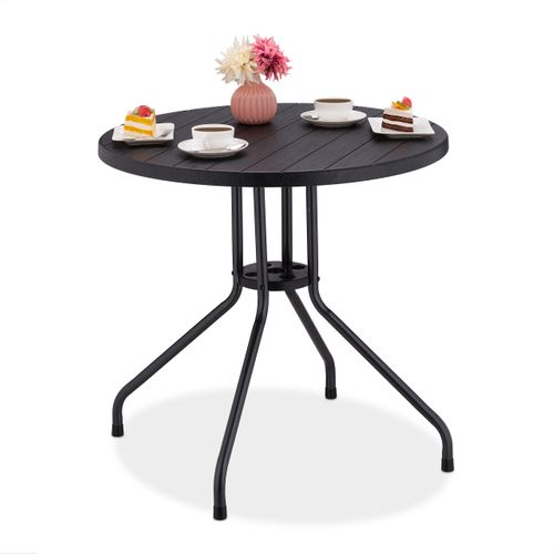 Table De Jardin Ronde Aspect Bois