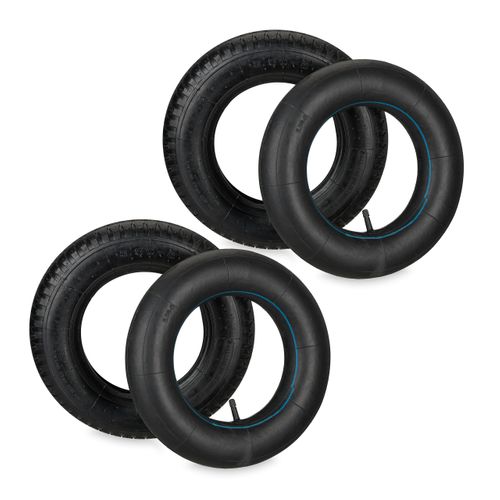 2x Roues De Brouette Et Chambres à Air