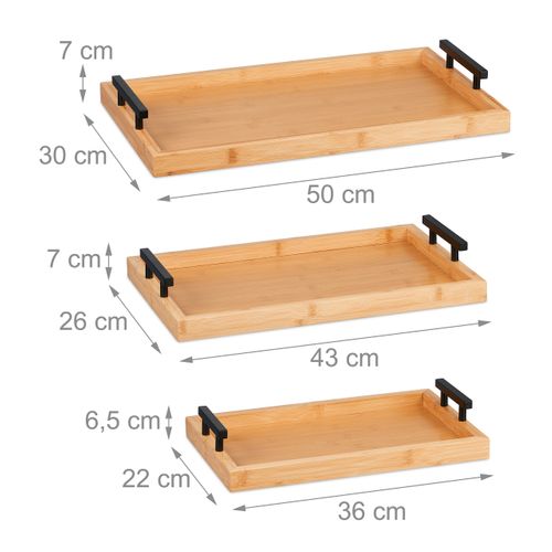 Plateau De Service En Lot De 3