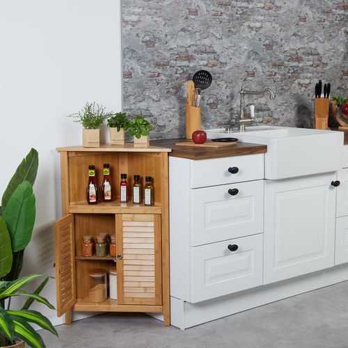 Meuble D’angle En Bambou