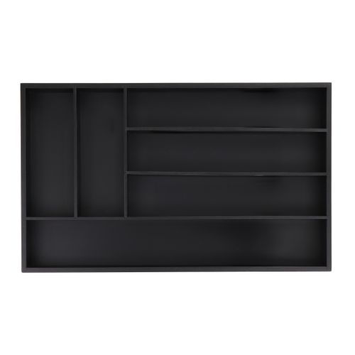 Range-couverts Noir Avec 6 Compartiments