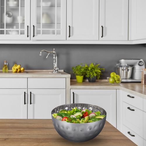 3x Saladiers Argentés Ø 25 Cm