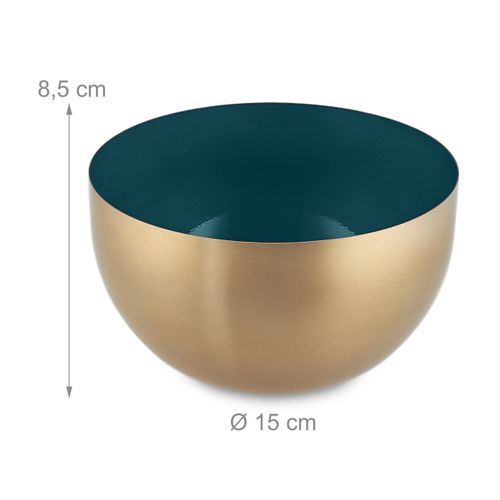 Lot De 4 Saladiers Inox En Vert-doré