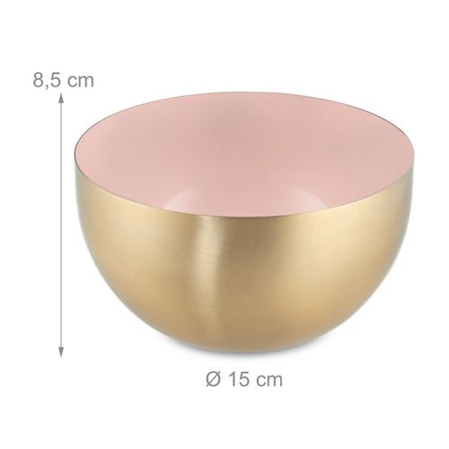 Lot De 3 Saladiers Inox En Rose-doré