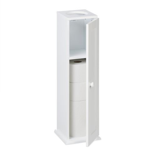 Armoire De Salle De Bain Étroite Blanc