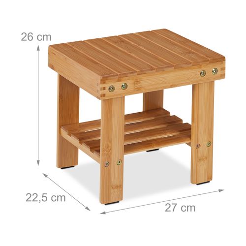 Tabouret De Salle De Bain En Bambou
