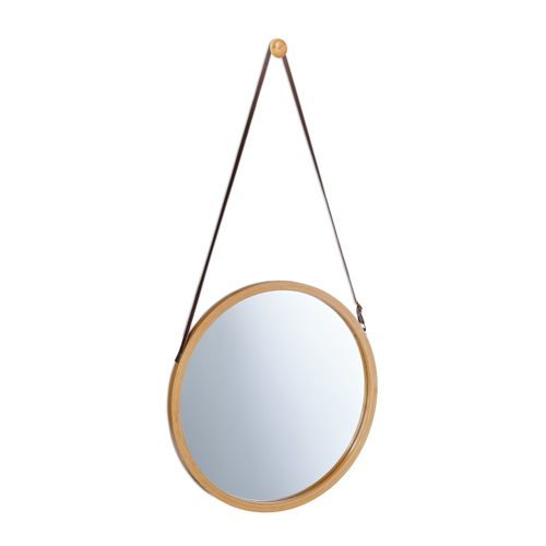 Miroir Rond Avec Cadre Bambou
