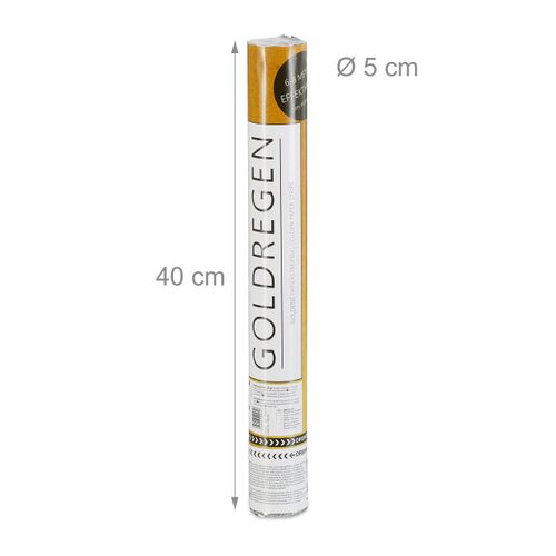 5x Lances Confettis "pluie Dorée" 40 Cm