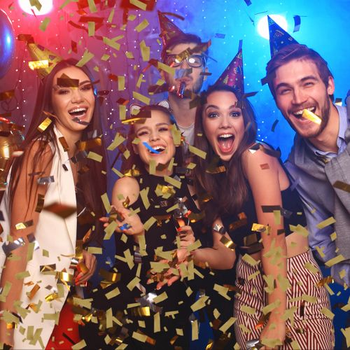 10x Lances Confettis "pluie Dorée" 40 Cm