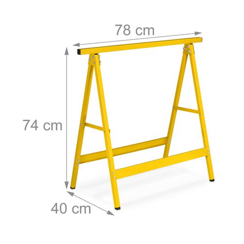 Lot De 2 Tréteaux En Jaune