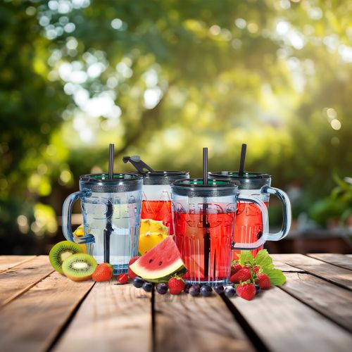 4x Jarres, Chacun Ayant Une Anse