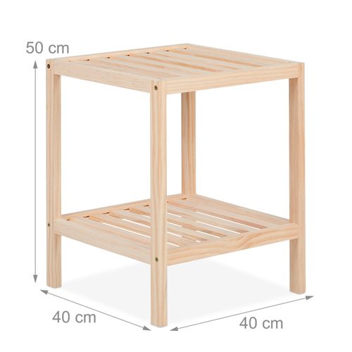 Table D’appoint Décorative En Bois 40x40x50 Cm