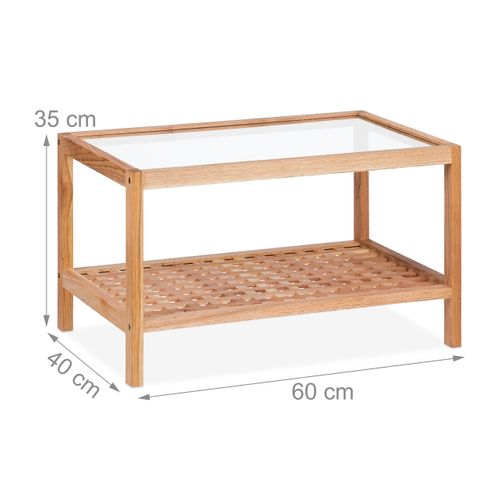Table D’appoint En Verre Et En Bois