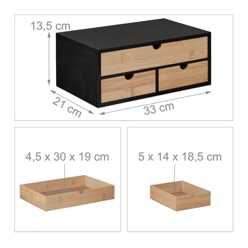 Organiseur De Bureau Avec 3 Tiroirs