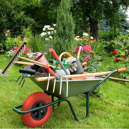 Roue De Brouette 3.50-6 Noir Et Rouge